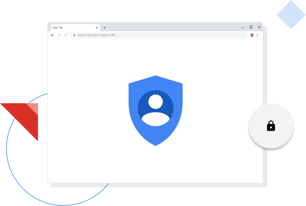 Прозор Chrome прегледача у ком се приказује икона Google приватности.